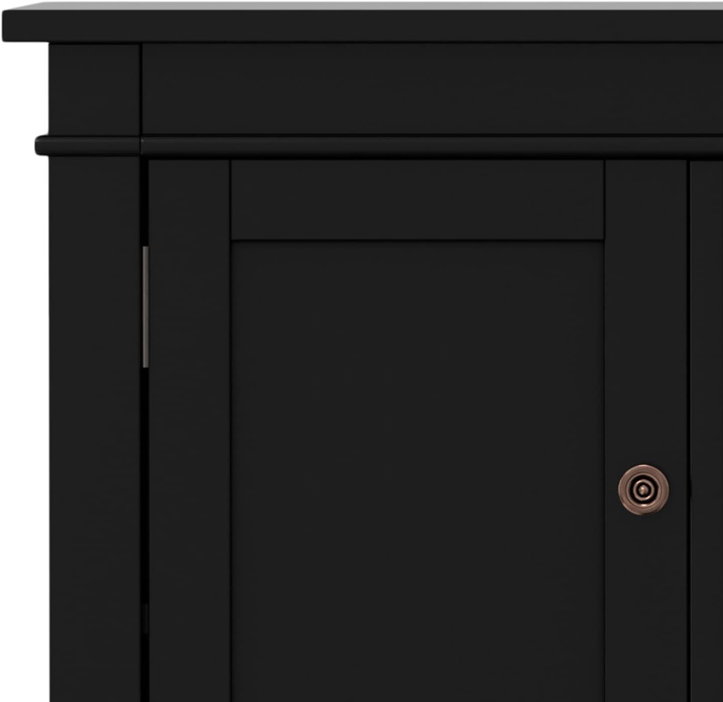 Simpli Home Carlton 54"W Solid Wood TV Stand for TVs up to 60" with 4 Cabinets