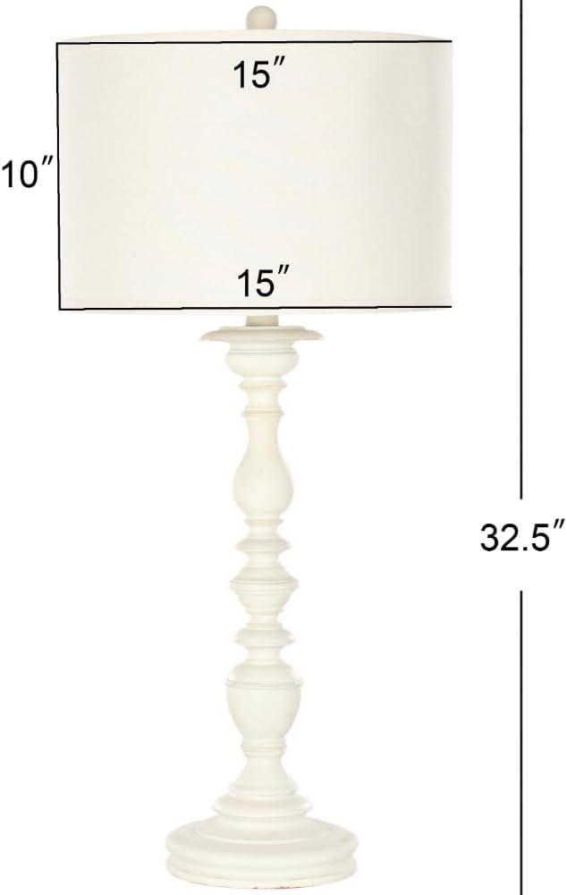 Mamie White Candlestick Lamp (Set of 2) - Cream - Safavieh