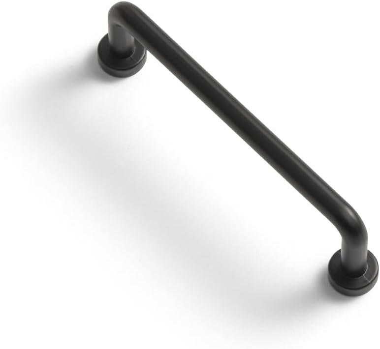 4-Inch Matte Black Modern Bar Pull with Mounting Hardware