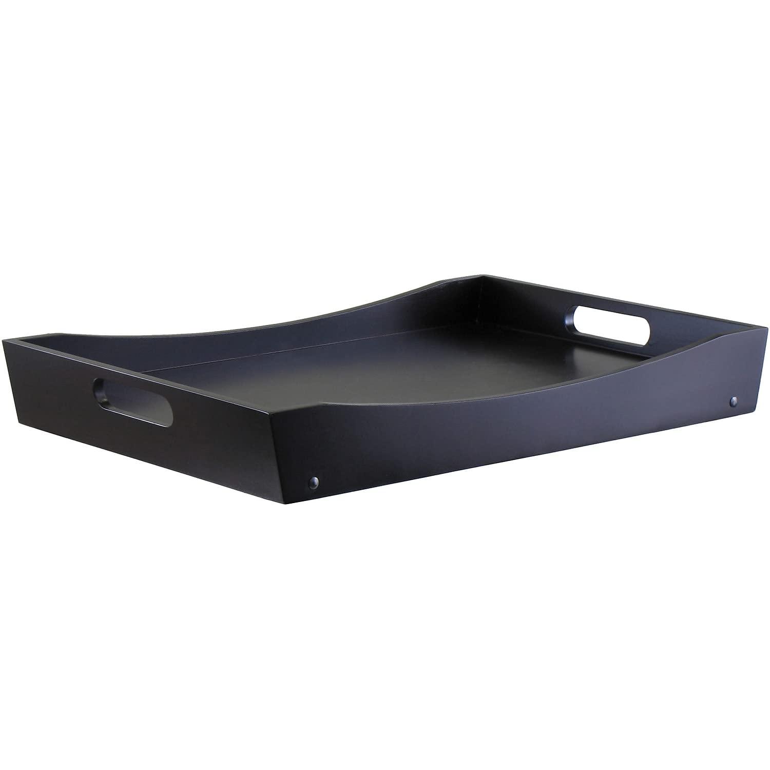 Winsome Benito Breakfast Tray in Espresso Finish: Wood Composite Bed & Serving Tray, Rectangle, 24.41" x 14.96"
