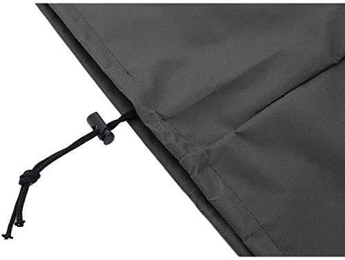 Patio Chair Covers for Outdoor Furniture Waterproof, Heavy Duty Stackable Chairs Cover with Adjustable Hem Cord for Better Fit, Large Cover for Lounge Deep Seat , Black, All Weather Protection (Black)