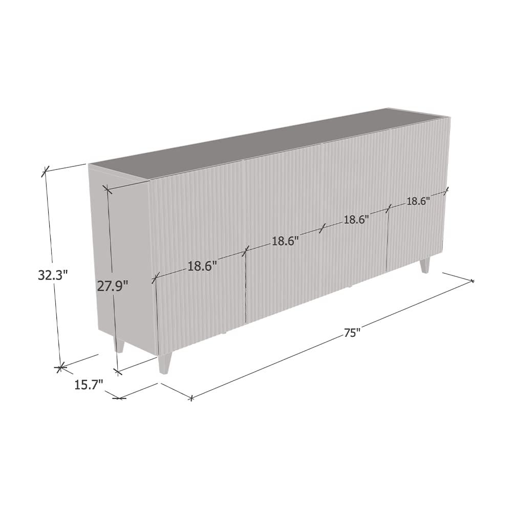 Pafos 4D 75" Sideboard