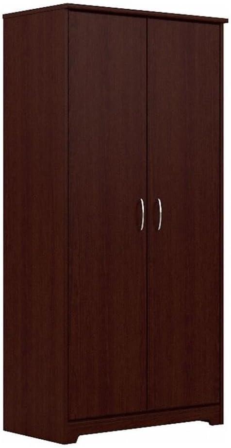 Bush Furniture Cabot Tall Storage Cabinet in Harvest Cherry - Engineered Wood