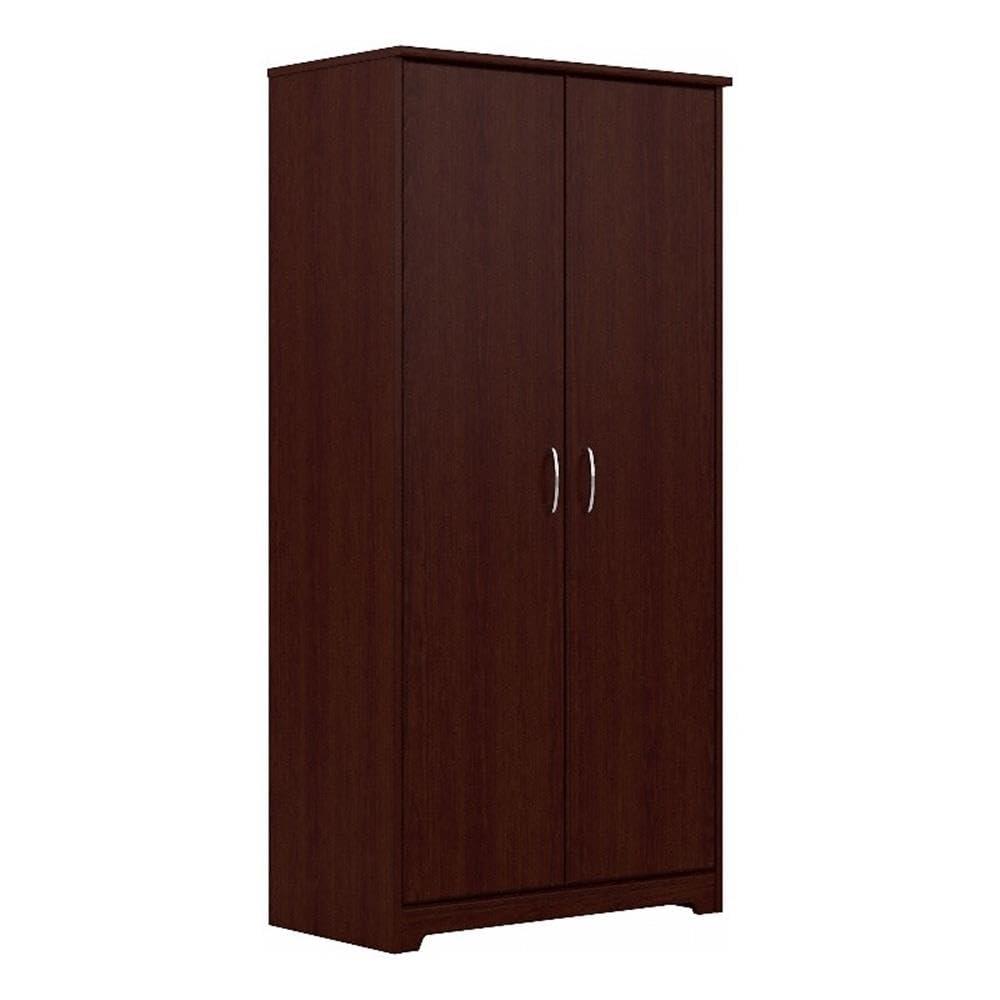 Bush Furniture Cabot Tall Storage Cabinet in Harvest Cherry - Engineered Wood