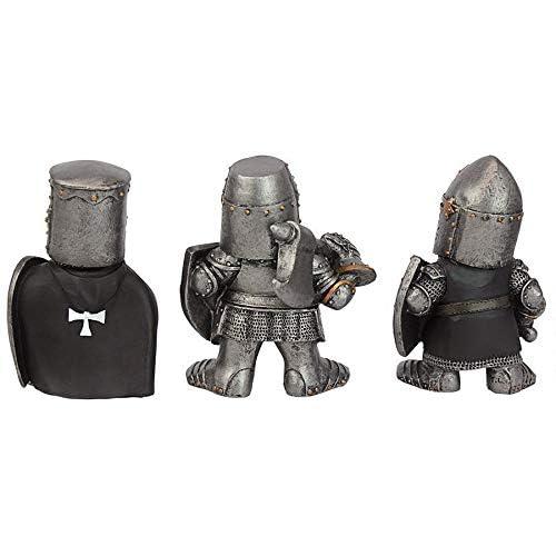 Design Toscano Wee Medieval Crusader Knights of The Gothic Realm Statue Set of Three