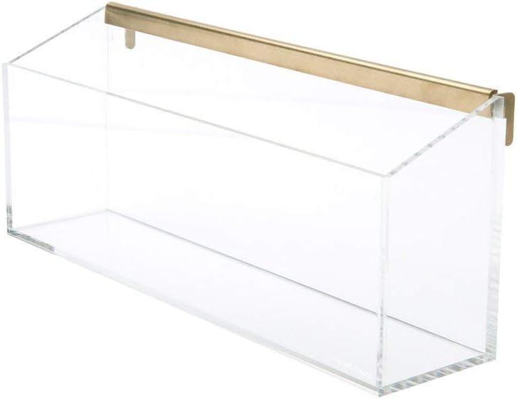 RUSSELL + HAZEL Acrylic Wall Valet: Clear Desk Organizer & Wall Organization Tool Holder, Office Supplies, 12.37" Width