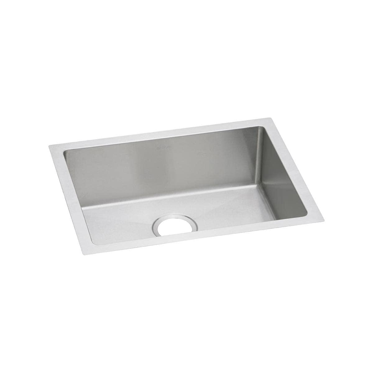 Elkay EFRU2115T Crosstown 23-1/2" Undermount Single Basin Stainless Steel Kitchen Sink - Stainless Steel