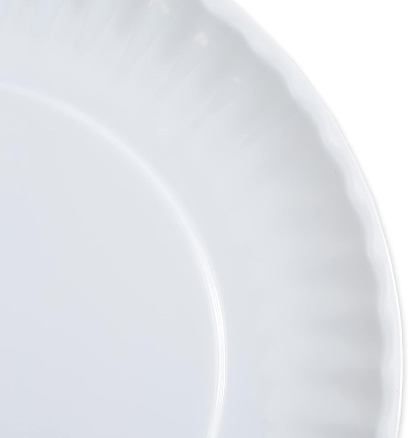 White Melamine Picnic Plate (Set of 12)