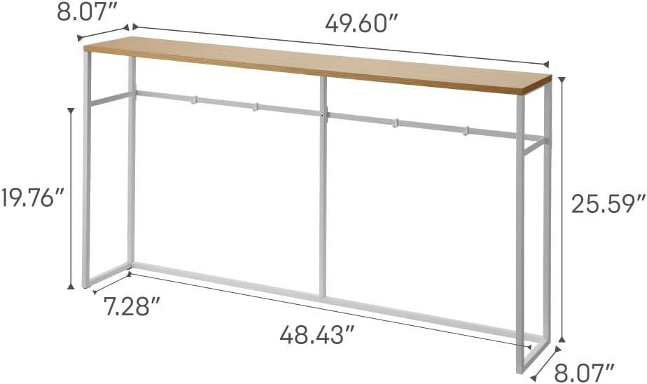 Yamazaki Home Long Console Table - Two Styles, Steel, Open, Holds 11 Lbs
