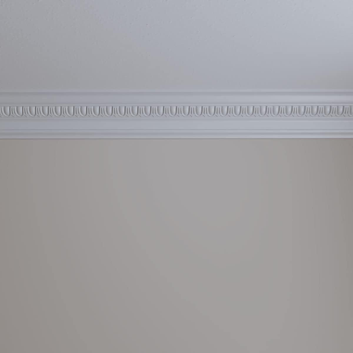 White Egg & Dart Crown Moulding 94.5"