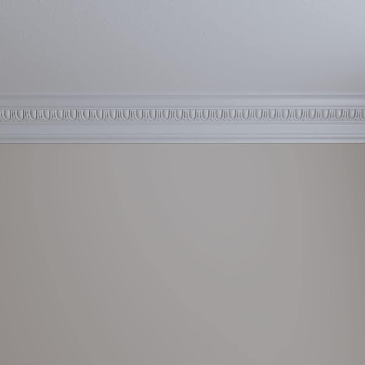 5 1/8"H x 3"P x 5 7/8"F x 94 1/2"L Egg & Dart Crown Moulding