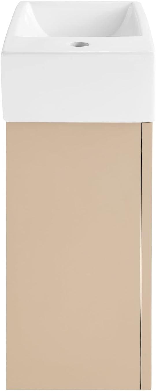 Colmer 18" Wall-Mounted Bathroom Vanity in Sandstone