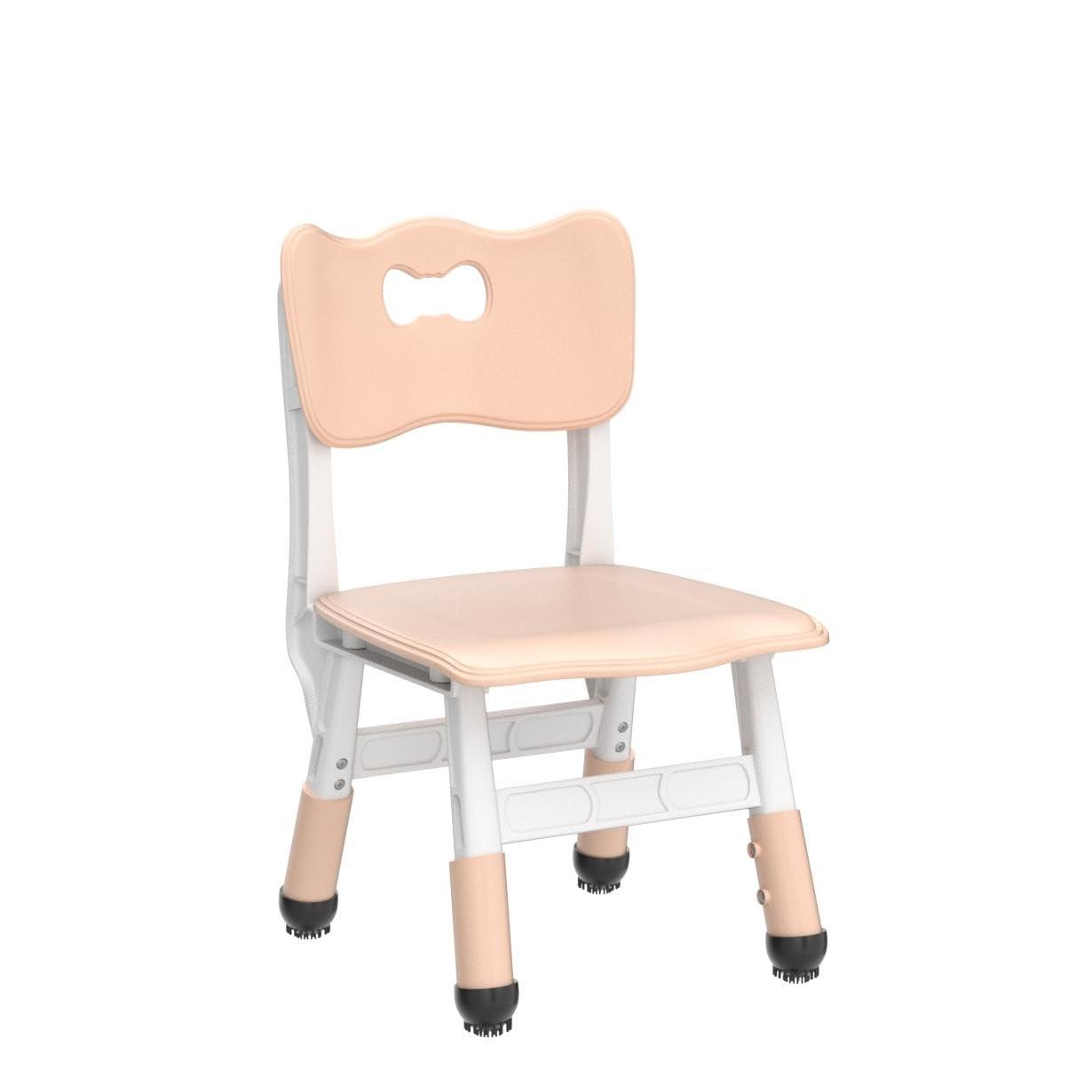 Adjustable Kids Chair (2pcs), 3 Level Height Adjustable Toddler Chair, Plastic Indoor Outdoor Child Chair for Children Age 2-8 Family School Home Daycare Use