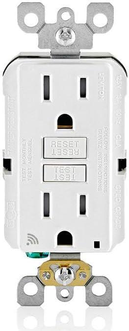 15 Amp SmartlockPro Wi-Fi Certified Smart GFCI Outlet, White D2GF1-KW