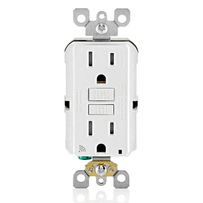 15 Amp SmartlockPro Wi-Fi Certified Smart GFCI Outlet, White D2GF1-KW