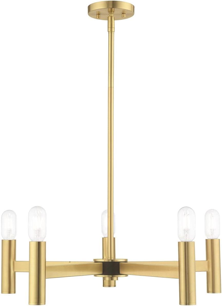 Livex Lighting Copenhagen 5 - Light Chandelier in  Satin Brass