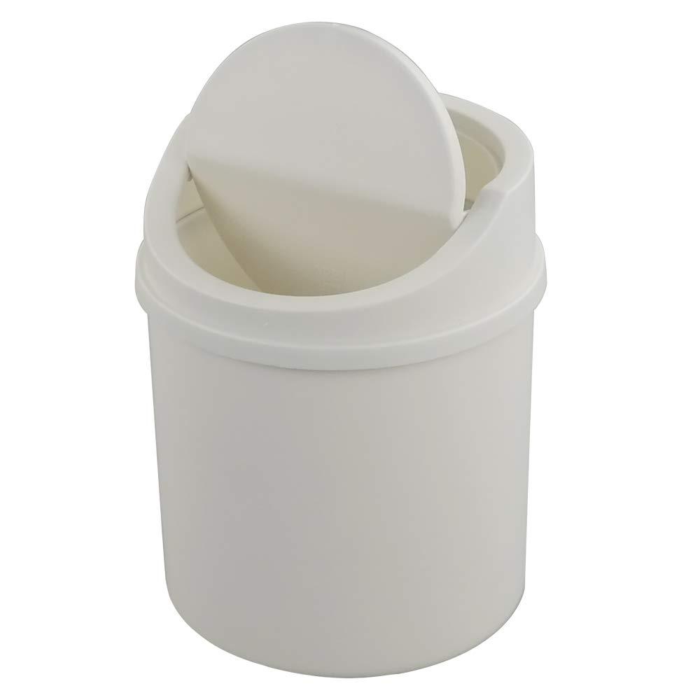 Plastic Mini Wastebasket Trash Can, Mini Trash Can, Tiny Desktop Waste Garbage Bin with Swing Lid for Home, Office, Kitchen, Vanity Tabletop, Bedroom, Bathroom