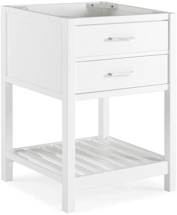 Harrison 24"W Modern Shaker Soft Close Doors Vanity Cabinet With Drawers And Open Storage Shelf