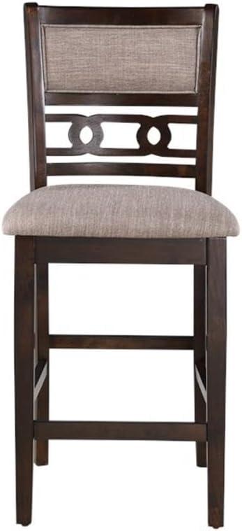 Cherry 42" Counter Height Dining Table with Four Cushioned Chairs