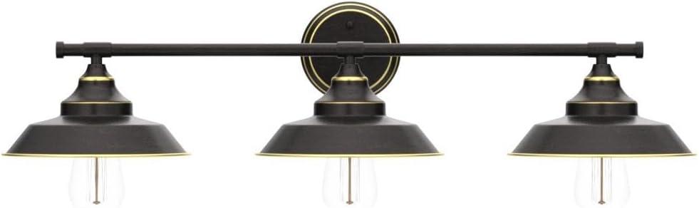 Dark Bronze Industrial 3-Light Bathroom Vanity Wall Sconce