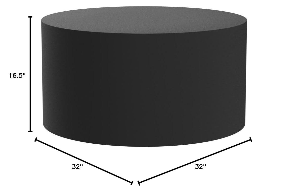 Meridian Furniture Cylinder Matte Black Coffee Table
