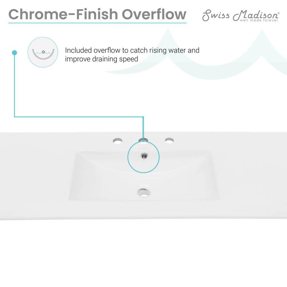 Swiss Madison 47.56" Single Bathroom Vanity Top with Sink