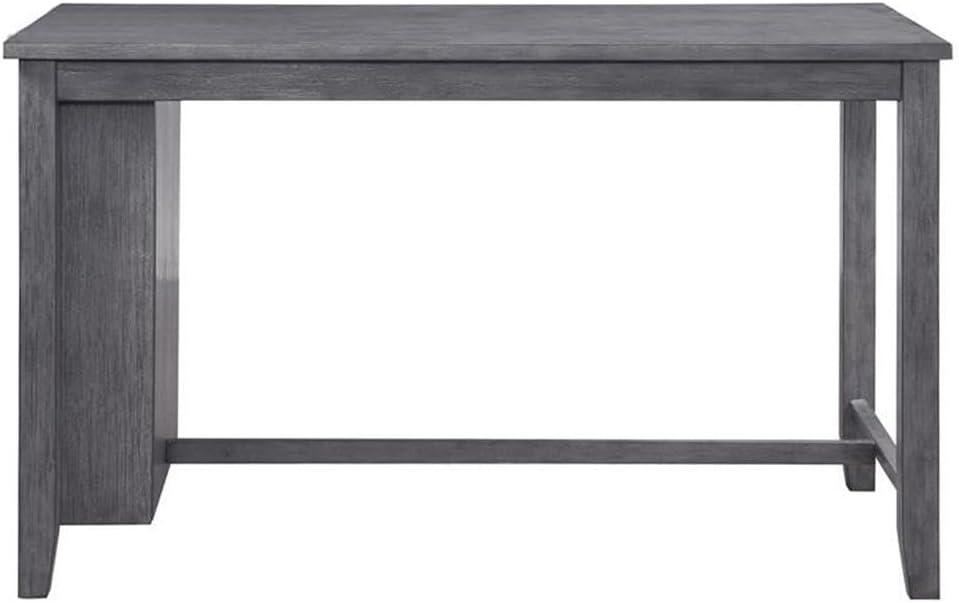 HMLIFE Modern Counter Height Table With Built-In Shelves