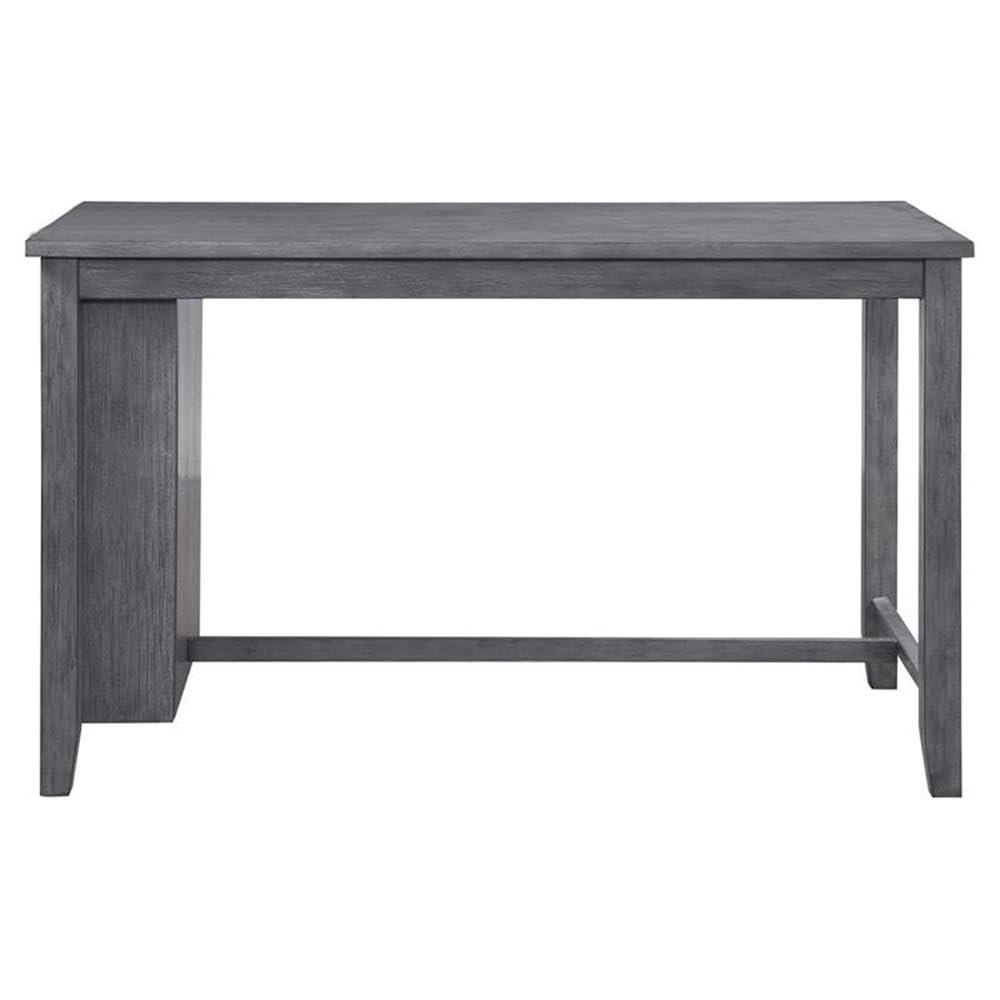 HMLIFE Modern Counter Height Table With Built-In Shelves