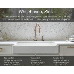 Whitehaven® Self-Trimming 36" L x 22" W Farmhouse Kitchen Sink