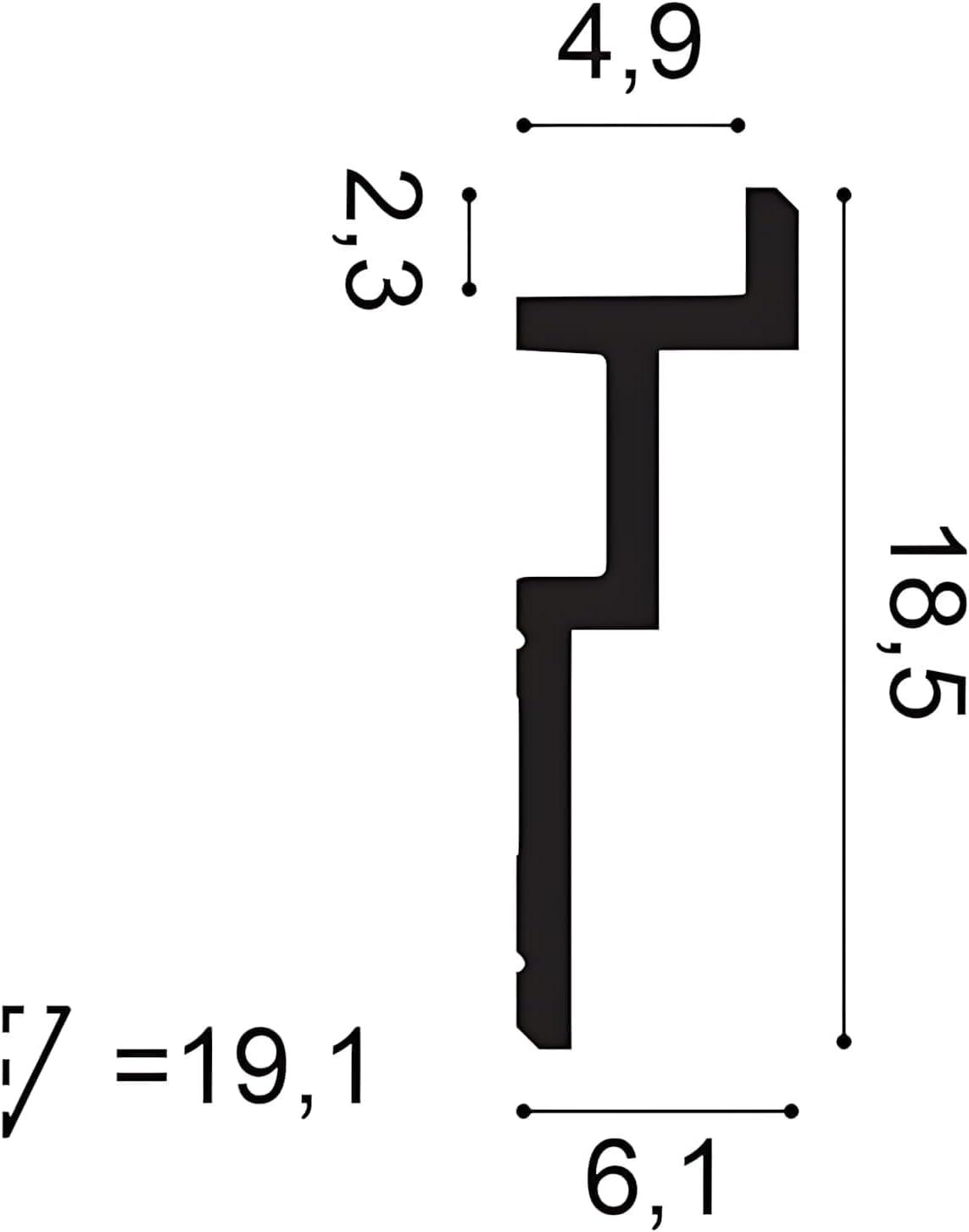 Orac Decor 2 in x 7-1/4 in x 78-3/4 in Primed White Plain Polyurethane Crown Moulding