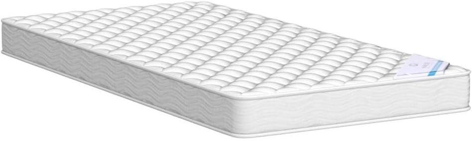 Twin White Innerspring Mattress with Memory Foam