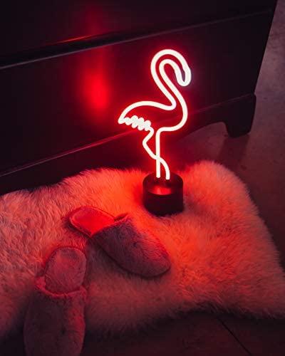 Amped & Co Flamingo Neon Desk Light, Pink