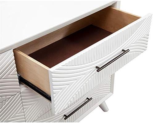 Alpine Furniture Tranquility 2 Drawer Nightstand, 22" W X 16" D X 26" H, white
