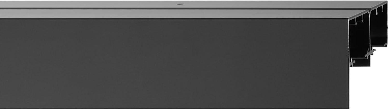 VEVOR 8ft Bypass Sliding Door Hardware Kit – Black Closet Door Track for 2-Door System