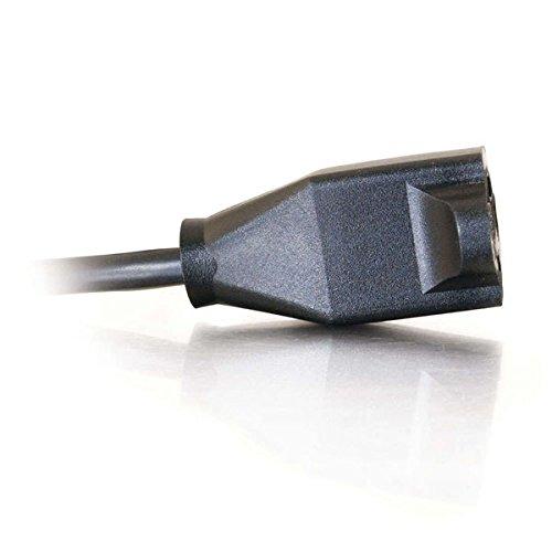 C2G 29932 16 AWG Outlet Saver Power Extension Cord (NEMA 5-15P to NEMA 5-15R) TAA Compliant, Black (8 Feet, 2.43 Meters)
