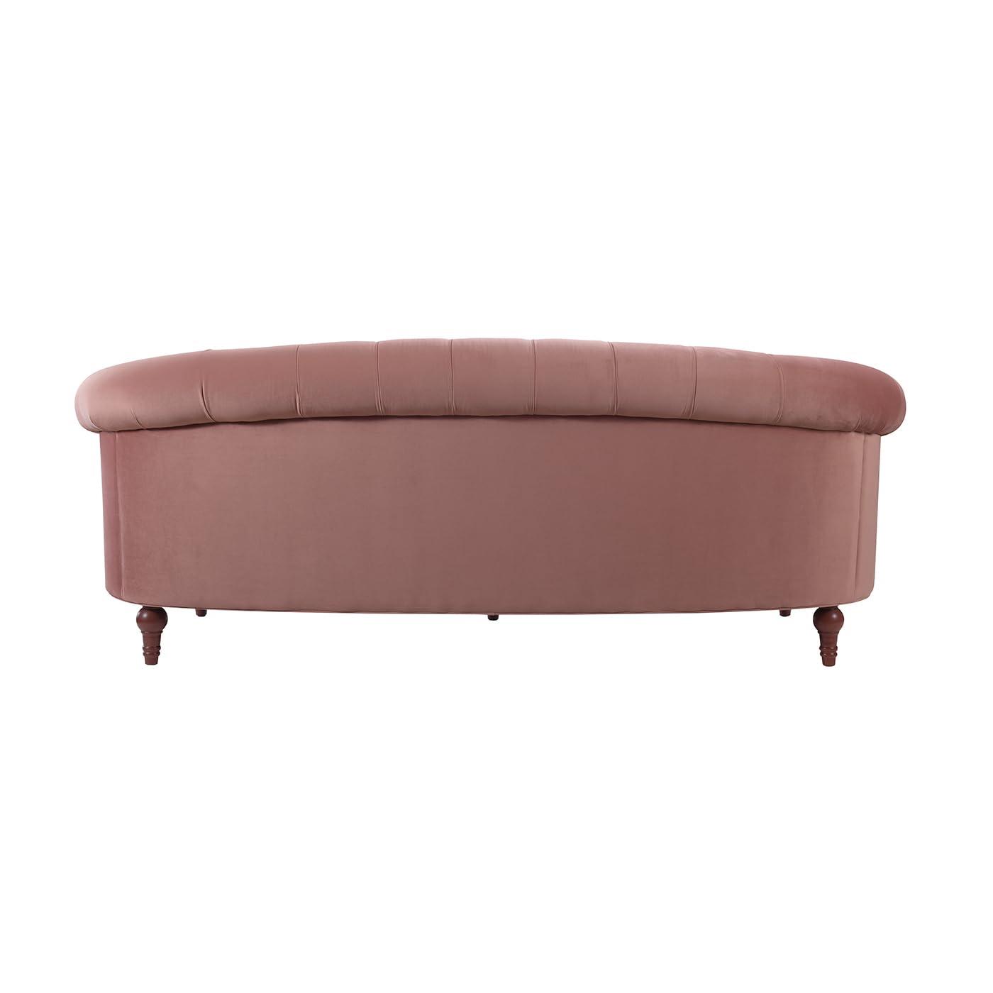 La Rosa 84" Chesterfield Tufted Sofa Rose Pink