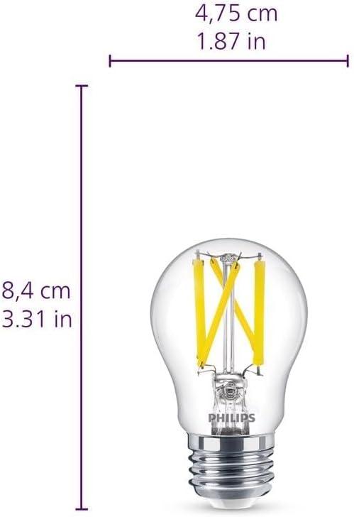 1PC Philips Ultra Definition Warm Glow A15 Candelabra Base LED Light Bulb