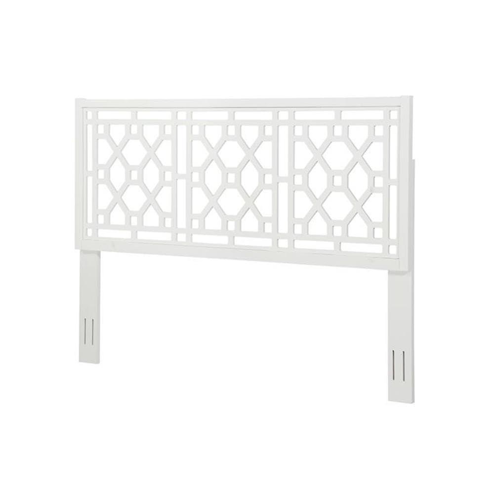 Comfort Pointe Full/Queen Thomas Headboard White: Chippendale Style, Poplar Wood, Painted Finish, Adjustable Height