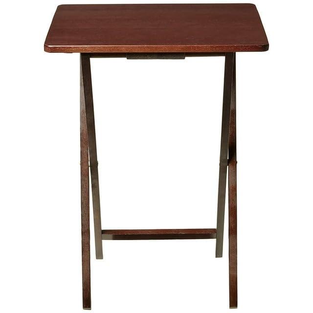 Mainstays Indoor Single Folding TV Tray Table - Walnut L 19 x  W 15 x H 26