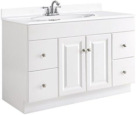 Design House Wyndham 48-Inch Bathroom Vanity Without Top in White