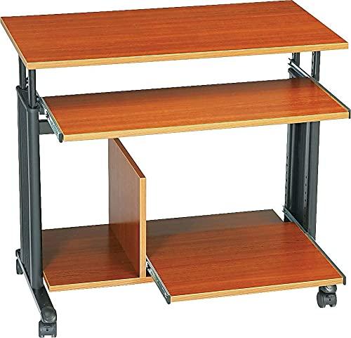 Safco MÜV Mini Tower Height Adjustable Wood Workstation in Cherry