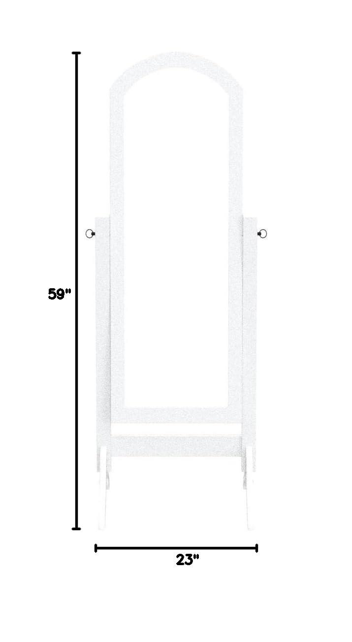 Barrington Cheval Floor Mirror - A/N White White