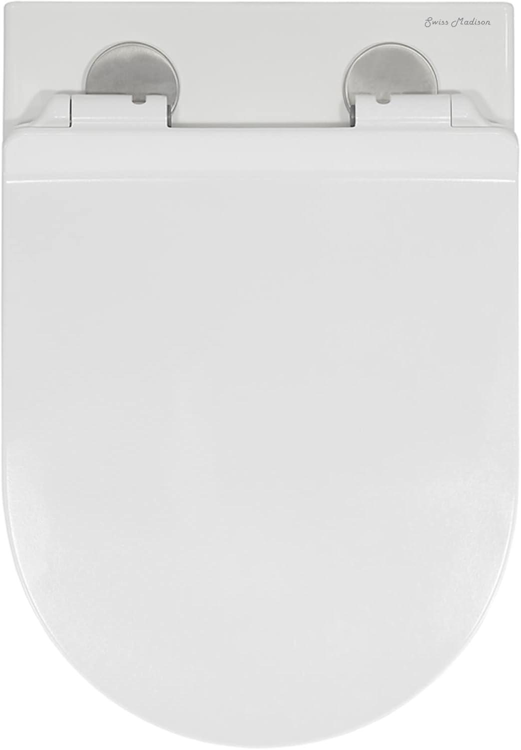 Swiss Madison Well Made Forever SM-WK465-01C - Calice Wall-Hung Round Toilet Bundle, Glossy White