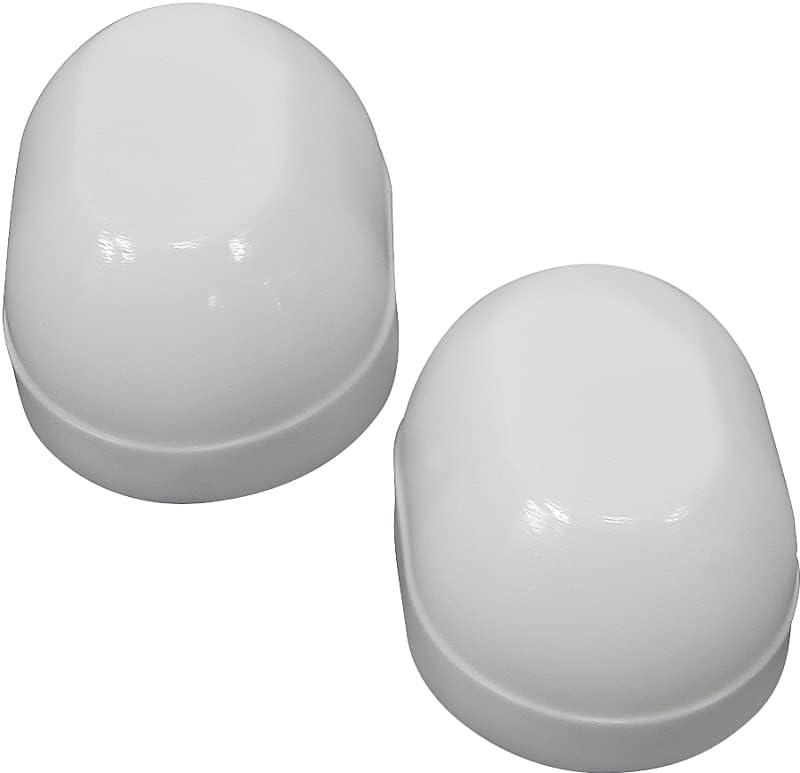 White Oval Push-On Toilet Bolt Caps - 2 Pack