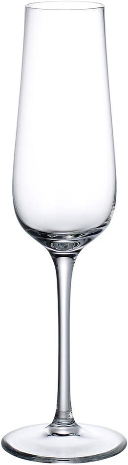 Purismo 9 oz Clear Crystal Champagne Flute Set of 4