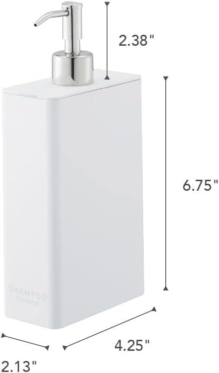 Yamazaki Home Yamazaki Home Dispenser, Contemporary Bottle Pump For Shower, 24 fluid oz., 700 ml