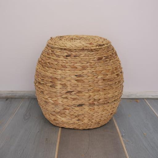 Household Essentials Ml-4105 Barrel Storage Tub W-Lid | Water Hyacinth