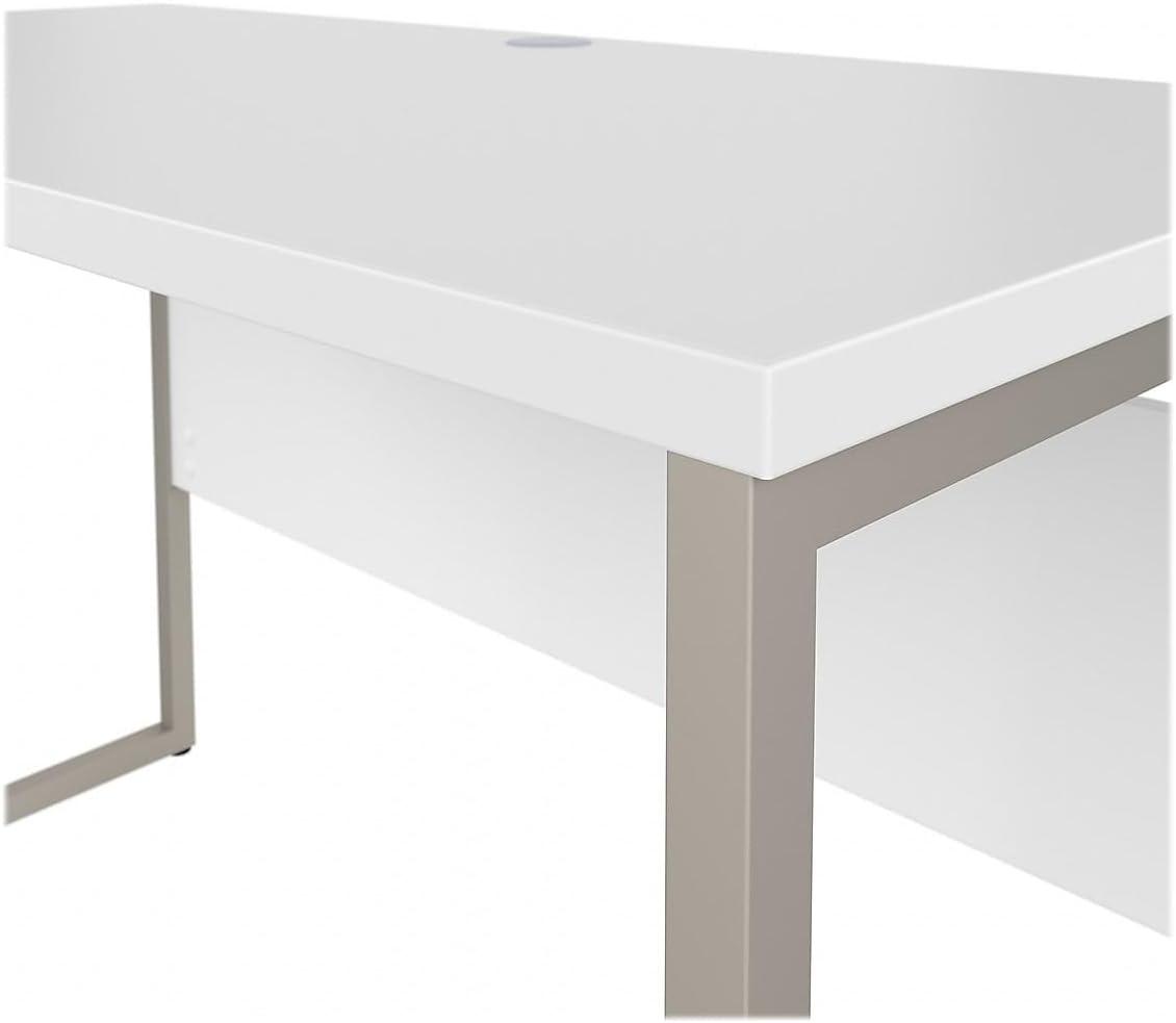 Hybrid 48W x 24D Computer Table Desk in White - Engineered Wood