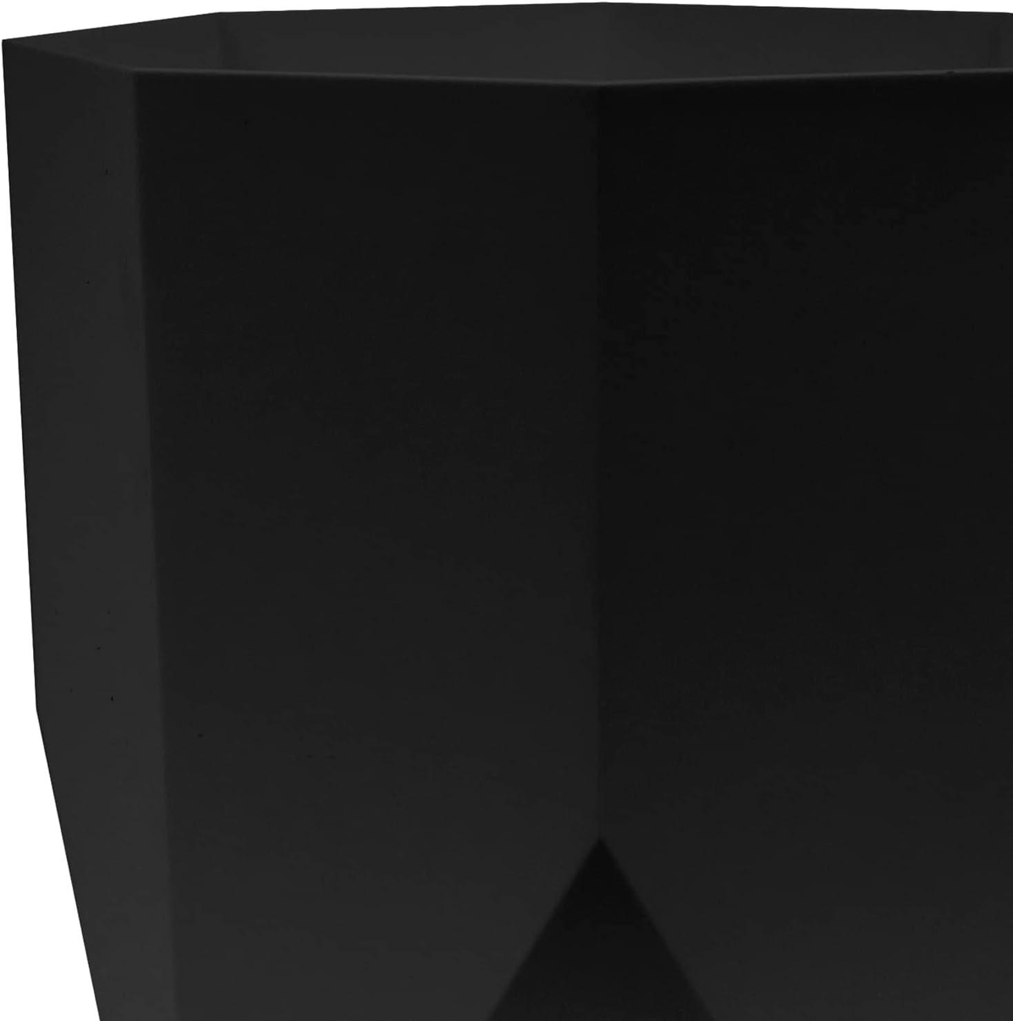 Bloem 10-in Tuxton Geometric Resin Planter - Black