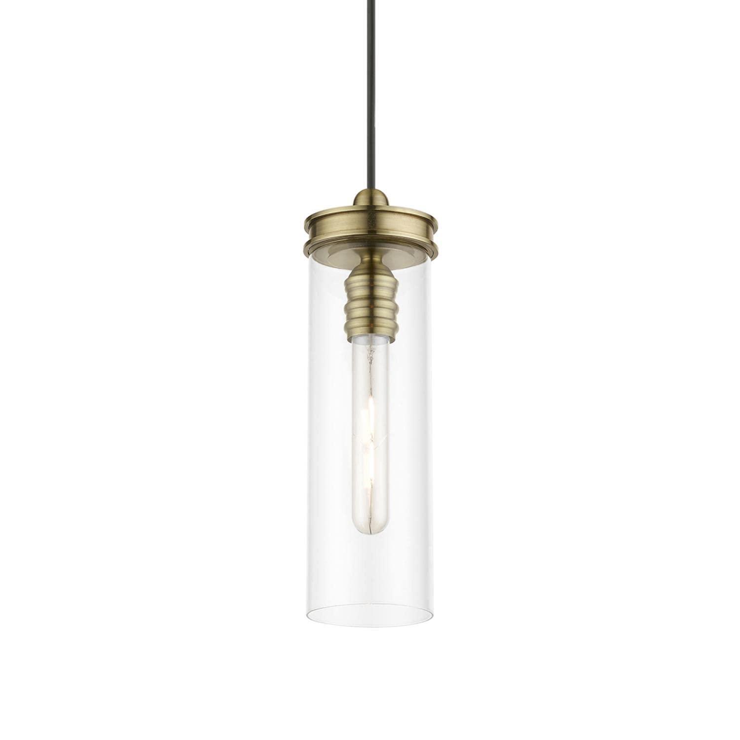 Livex Lighting Devoe 1 - Light Pendant in  Antique Brass